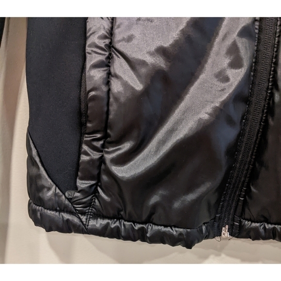 Gap Fit Black Quilted Puffer Jacket Zip Pockets Size Small - Picture 4 of 6